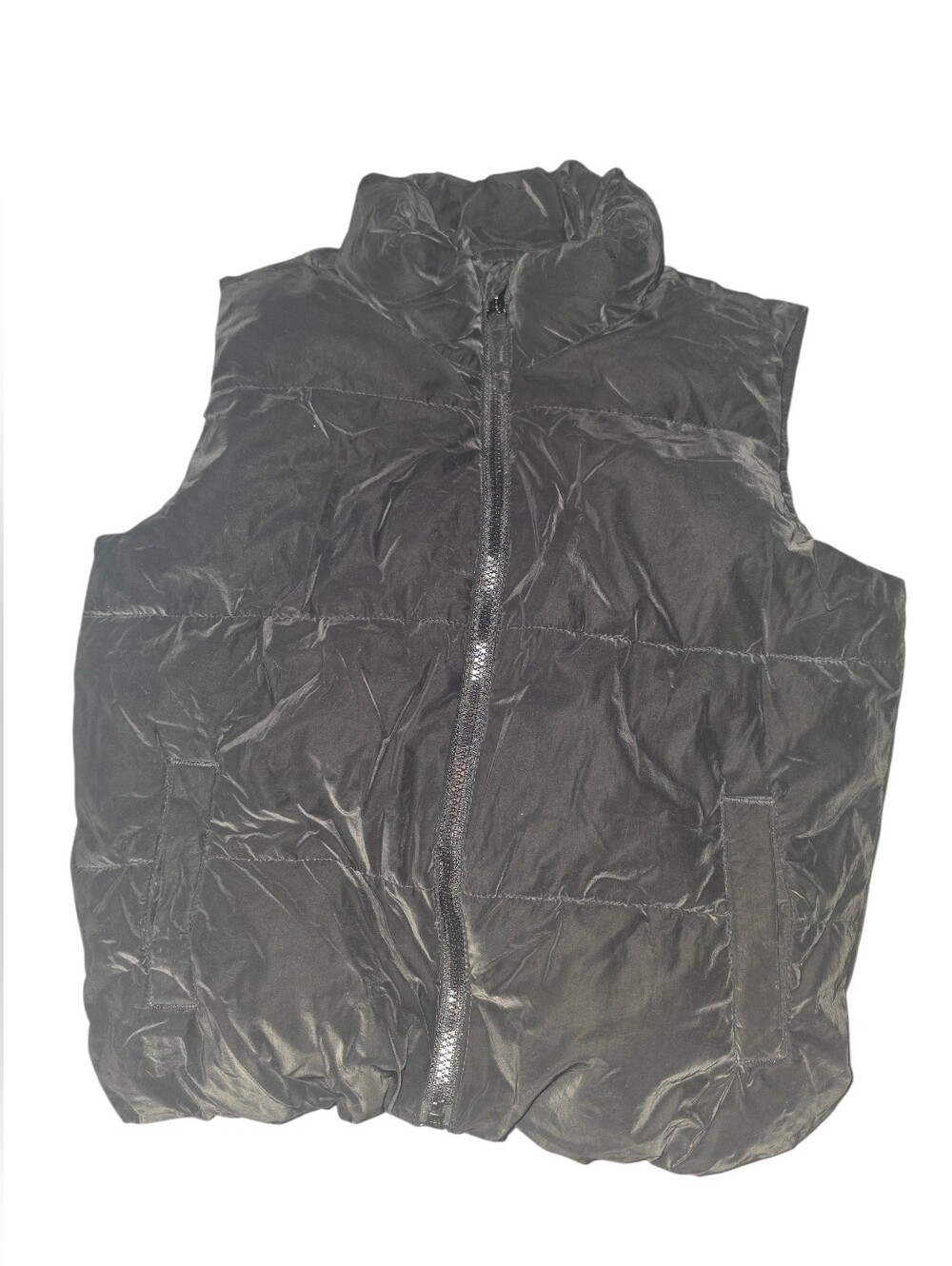 9/8/85. Old Navy Black Puffer Vest for Girls - Quilted Zip Front